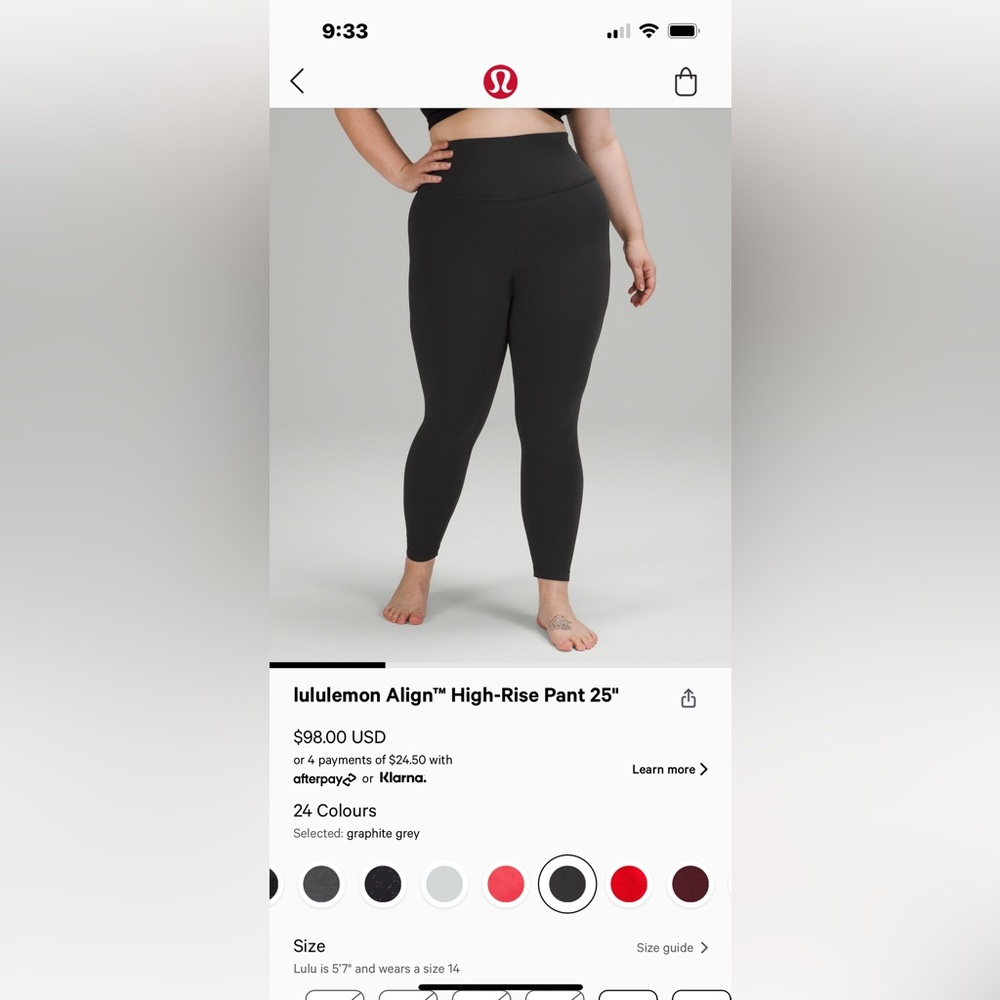 Lululemon leggings size 4 great condition